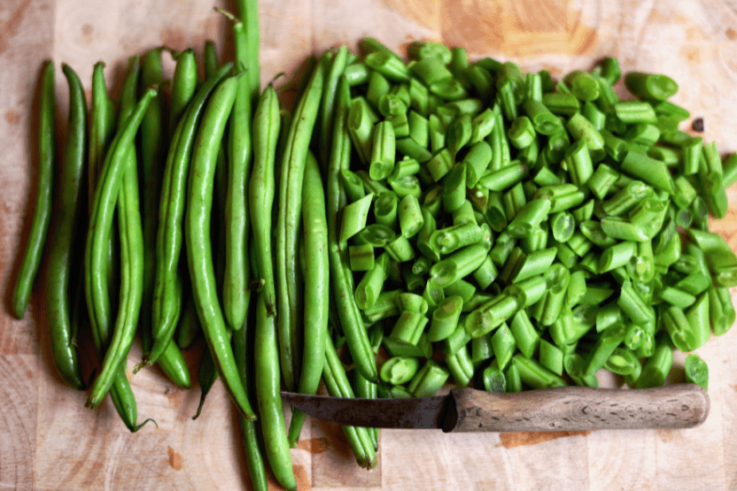 Homemade beef and green beans for cats